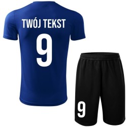 Strój piłkarski z nadrukiem - personalizowany - z własnym napisem i numerem - 2 częściowy
