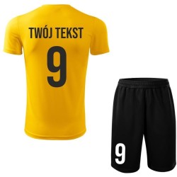 Strój piłkarski z nadrukiem - personalizowany - z własnym napisem i numerem - 2 częściowy