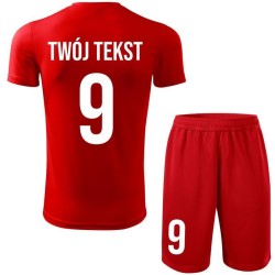 Strój piłkarski z nadrukiem - personalizowany - z własnym napisem i numerem - 2 częściowy