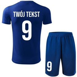 Strój piłkarski z nadrukiem - personalizowany - z własnym napisem i numerem - 2 częściowy