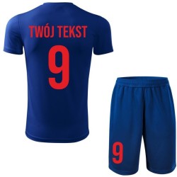 Strój piłkarski z nadrukiem - personalizowany - z własnym napisem i numerem - 2 częściowy