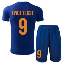 Strój piłkarski z nadrukiem - personalizowany - z własnym napisem i numerem - 2 częściowy