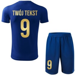 Strój piłkarski z nadrukiem - personalizowany - z własnym napisem i numerem - 2 częściowy