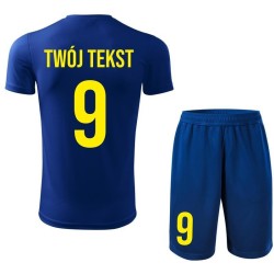 Strój piłkarski z nadrukiem - personalizowany - z własnym napisem i numerem - 2 częściowy