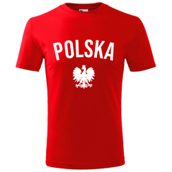 Koszulka kibica Reprezentacji Polski POLSKA z orłem