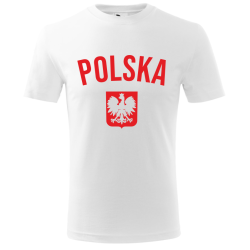 Koszulka kibica Reprezentacji Polski POLSKA z orłem
