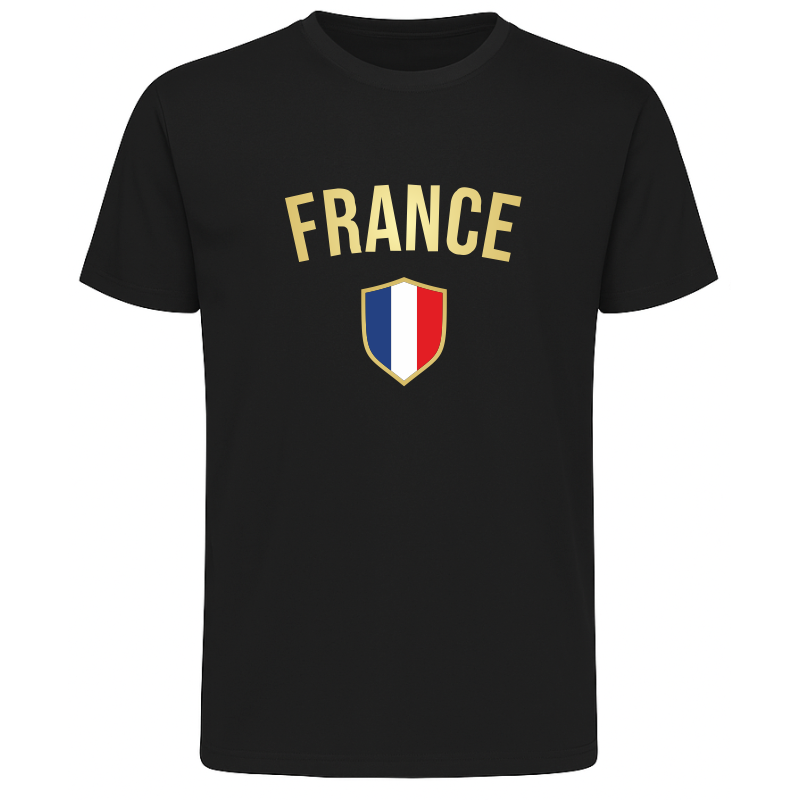 Koszulka Francja dla kibica z flagą Francji i napisem France Koszulka Francja dla kibica z flagą Francji i napisem France