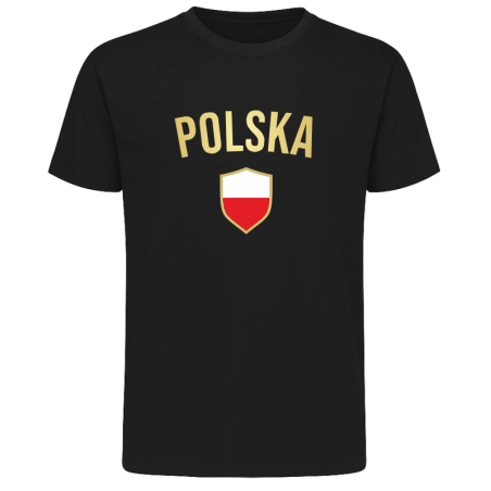 Koszulka napis Polska Flaga w tarczy – Patriotyczna dla Kibica