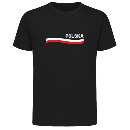 Koszulka z napisem Polska i Flagą – Patriotyczna dla Kibica