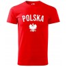 Koszulka z nadrukiem POLSKA dla kibica Reprezentacji Polski męska czerwona Koszulka z nadrukiem POLSKA dla kibica Reprezentacji Polski męska czerwona