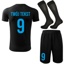 Strój piłkarski z nadrukiem - personalizowany - z własnym napisem i numerem - 3 częściowy