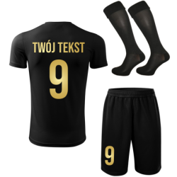 Strój piłkarski z nadrukiem - personalizowany - z własnym napisem i numerem - 3 częściowy