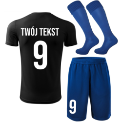 Strój piłkarski z nadrukiem - personalizowany - z własnym napisem i numerem - 3 częściowy