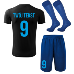 Strój piłkarski z nadrukiem - personalizowany - z własnym napisem i numerem - 3 częściowy