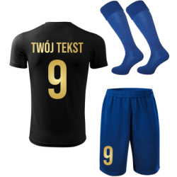 Strój piłkarski z nadrukiem - personalizowany - z własnym napisem i numerem - 3 częściowy