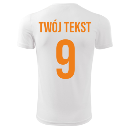 Koszulka piłkarska z nadrukiem - personalizowana - z własnym napisem i numerem
