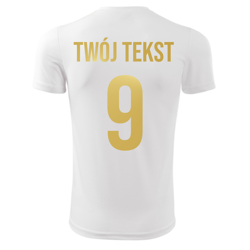 Koszulka piłkarska z nadrukiem - personalizowana - z własnym napisem i numerem