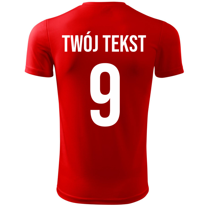 Koszulka piłkarska z nadrukiem - personalizowana - z własnym napisem i numerem