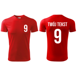 Koszulka piłkarska z nadrukiem - personalizowana - z własnym napisem i numerem