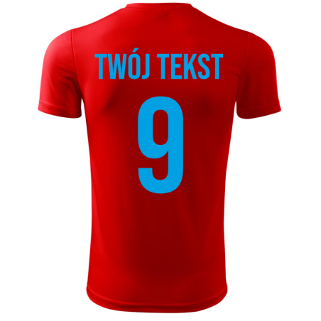 Koszulka piłkarska z nadrukiem - personalizowana - z własnym napisem i numerem