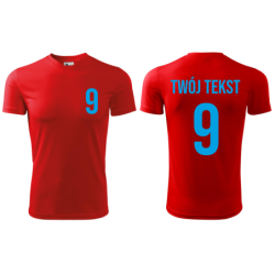 Koszulka piłkarska z nadrukiem - personalizowana - z własnym napisem i numerem