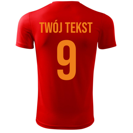 Koszulka piłkarska z nadrukiem - personalizowana - z własnym napisem i numerem