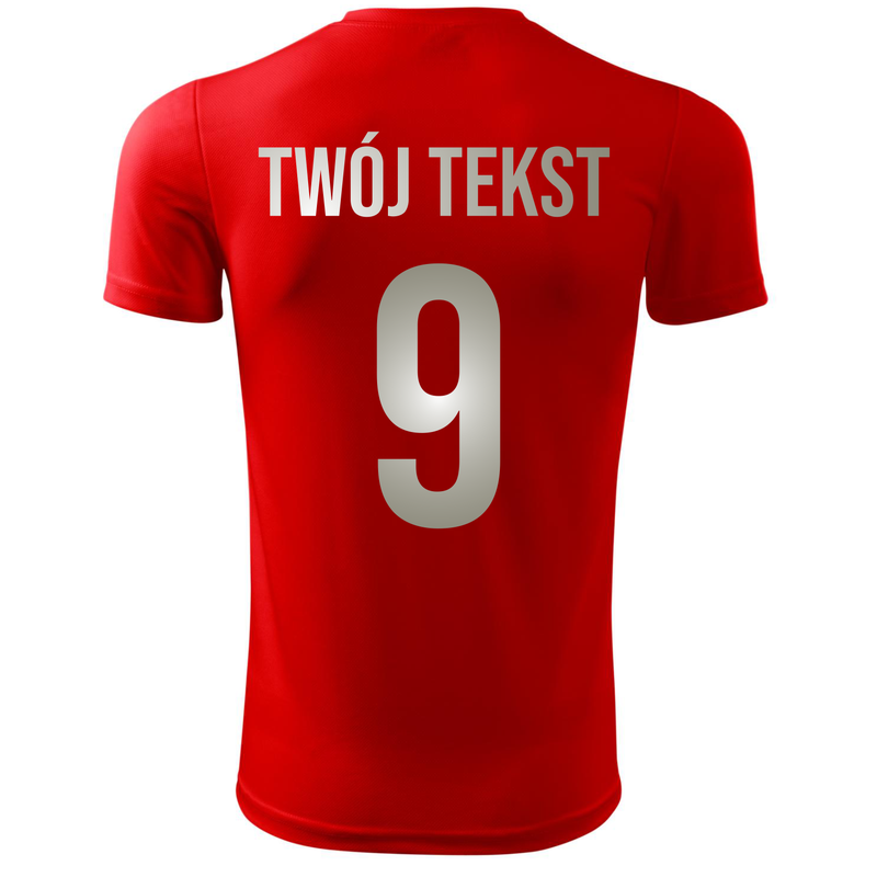 Koszulka piłkarska z nadrukiem - personalizowana - z własnym napisem i numerem