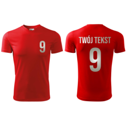 Koszulka piłkarska z nadrukiem - personalizowana - z własnym napisem i numerem