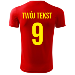 Koszulka piłkarska z nadrukiem - personalizowana - z własnym napisem i numerem