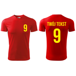Koszulka piłkarska z nadrukiem - personalizowana - z własnym napisem i numerem