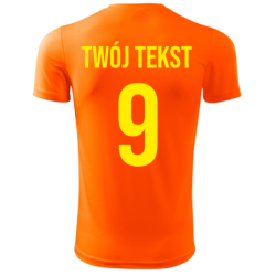 Koszulka piłkarska z nadrukiem - personalizowana - z własnym napisem i numerem