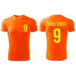Koszulka piłkarska z nadrukiem - personalizowana - z własnym napisem i numerem