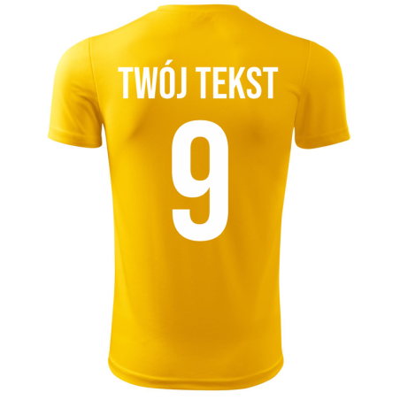 Koszulka piłkarska z nadrukiem - personalizowana - z własnym napisem i numerem