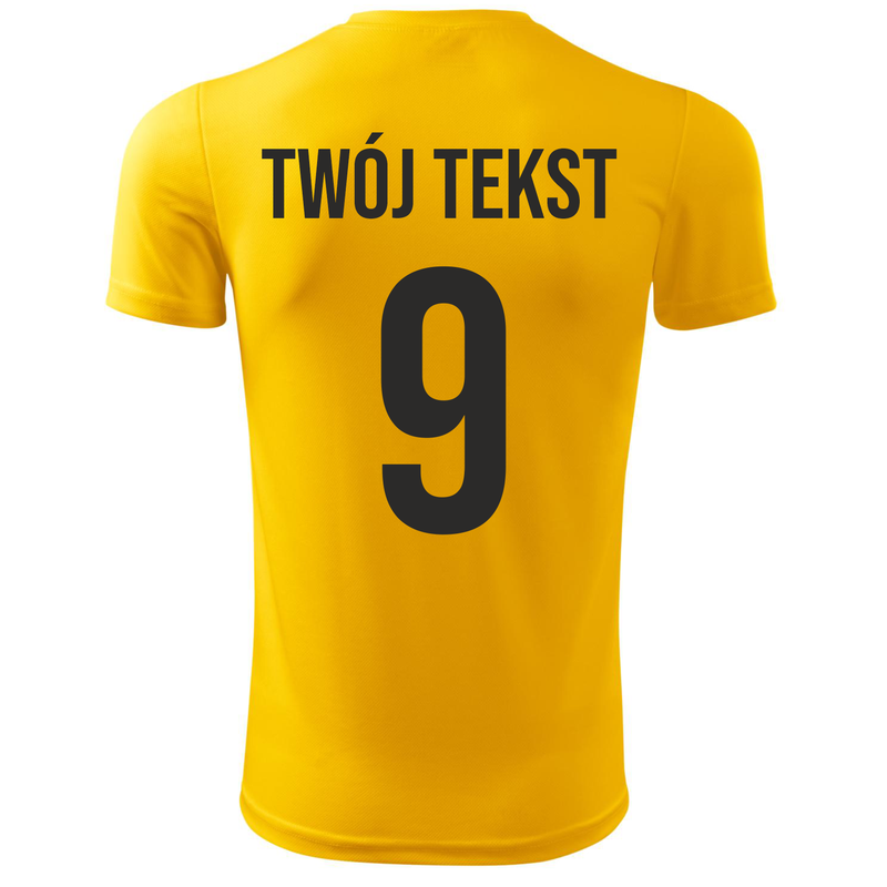 Koszulka piłkarska z nadrukiem - personalizowana - z własnym napisem i numerem