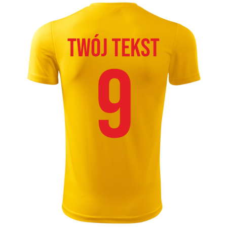 Koszulka piłkarska z nadrukiem - personalizowana - z własnym napisem i numerem