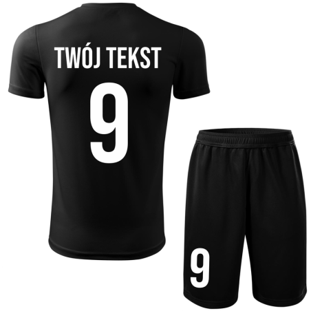 Strój piłkarski z nadrukiem - personalizowany - z własnym napisem i numerem - 2 częściowy