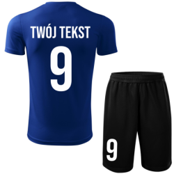 Strój piłkarski z nadrukiem - personalizowany - z własnym napisem i numerem - 2 częściowy