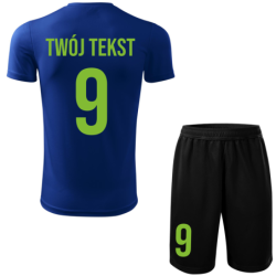 Strój piłkarski z nadrukiem - personalizowany - z własnym napisem i numerem - 2 częściowy