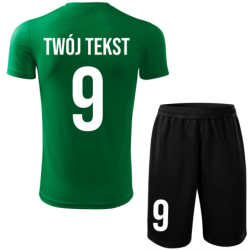 Strój piłkarski z nadrukiem - personalizowany - z własnym napisem i numerem - 2 częściowy