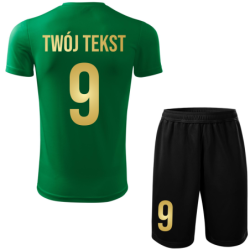 Strój piłkarski z nadrukiem - personalizowany - z własnym napisem i numerem - 2 częściowy