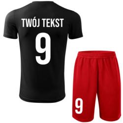 Strój piłkarski z nadrukiem - personalizowany - z własnym napisem i numerem - 2 częściowy