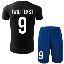 Strój piłkarski z nadrukiem - personalizowany - z własnym napisem i numerem - 2 częściowy