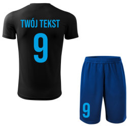 Strój piłkarski z nadrukiem - personalizowany - z własnym napisem i numerem - 2 częściowy