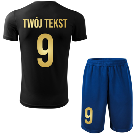 Strój piłkarski z nadrukiem - personalizowany - z własnym napisem i numerem - 2 częściowy