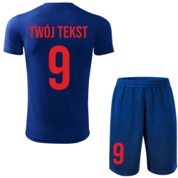 Strój piłkarski z nadrukiem - personalizowany - z własnym napisem i numerem - 2 częściowy
