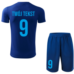 Strój piłkarski z nadrukiem - personalizowany - z własnym napisem i numerem - 2 częściowy