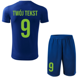 Strój piłkarski z nadrukiem - personalizowany - z własnym napisem i numerem - 2 częściowy