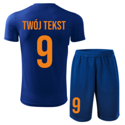 Strój piłkarski z nadrukiem - personalizowany - z własnym napisem i numerem - 2 częściowy