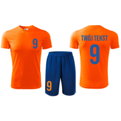 Strój piłkarski z nadrukiem - personalizowany - z własnym napisem i numerem - 2 częściowy