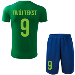 Strój piłkarski z nadrukiem - personalizowany - z własnym napisem i numerem - 2 częściowy
